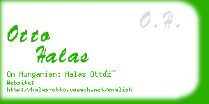 otto halas business card